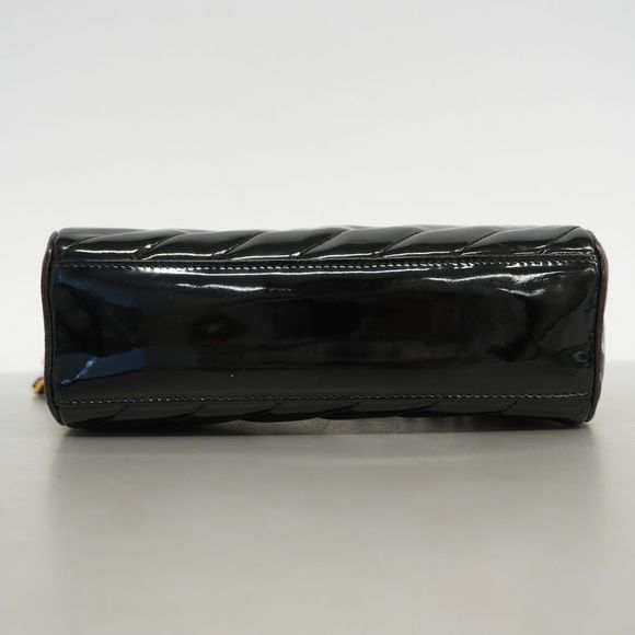 Chanel Chain Shoulder Patent Leather Black Gold Metal Fittings - Picture 3 of 9